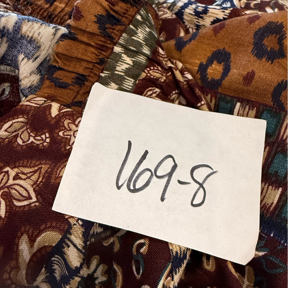Byer California boho patchwork multi print blue brown lightweight shorts SZ M - Picture 9 of 10